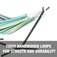 thumbnail image 4 of Bliss Hammocks Double Hammock w/ Space Saving 9ft. Stand & Premium Carry Bag - Country Club Stripe, 78" L x 60" W, 4 of 7