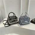 thumbnail image 4 of Btomtd Denim Crossbody Bag with Lace Trims, Casual Women's Handbag and Purse in Black and Blue, Stylish Tote Bag and Shoulder Bag, Blue, 4 of 7
