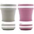 thumbnail image 1 of Tazas de agua plegables de gel de sílice, tazas de café, mejoradas, cubierta de taza sellada reforzada, taza de camping de viaje de 12 oz Xemadio WMPH-1272-6, 1 of 5