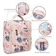 thumbnail image 6 of WANDF Hanging Toiletry Bag for Women,Travel Size for Toiletry,Water-Resistant Dopp Kit Cosmetic Organizer with Hook, Makeup Bag for Travel,Business Trip,Bathroom(Flamingo), 6 of 9
