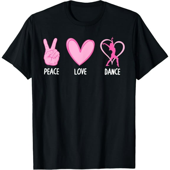 Cute Dance Design For Girls Women Dance Recital Class Dancer T-Shirt men and women can wear, black, white, gifts