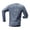 D_ Blue, variant on Kosheko Men's Casual Elbow-Sleeve Top Dot Texture Fake Layer Three Front Buttons for Indoor Household Relax Lounging Yellow XXXL