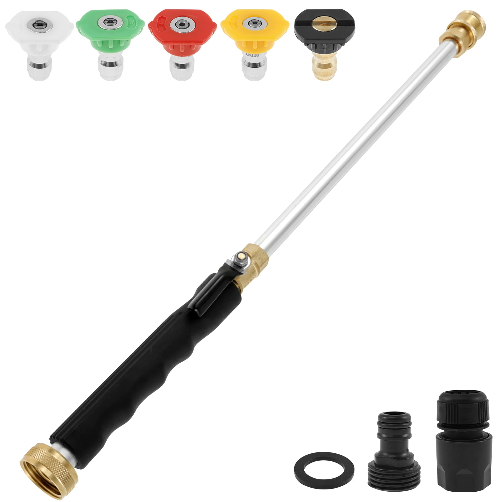 Upgraded Jet Nozzle High Pressure Hose Nozzle for Garden Hose, Jetnozzle High Pressure Washer Tools With 5 Different Nozzles and Quick Connectors for Car Pet Patio Window Washing