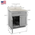 thumbnail image 4 of Design House Brookings Vanity in Gray with Ivory Swirl Cultured Marble Top, Fully Assembled, 31-inch, 4 of 17