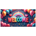 thumbnail image 1 of Welcome Back to School Banner Classroom Backdrop Educational Decor School Supplies Kids Party Decoration Photo Background Library Event Signs Apples School Bus Props, 1 of 4