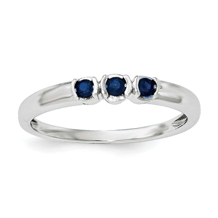 sterling silver sapphire ring
