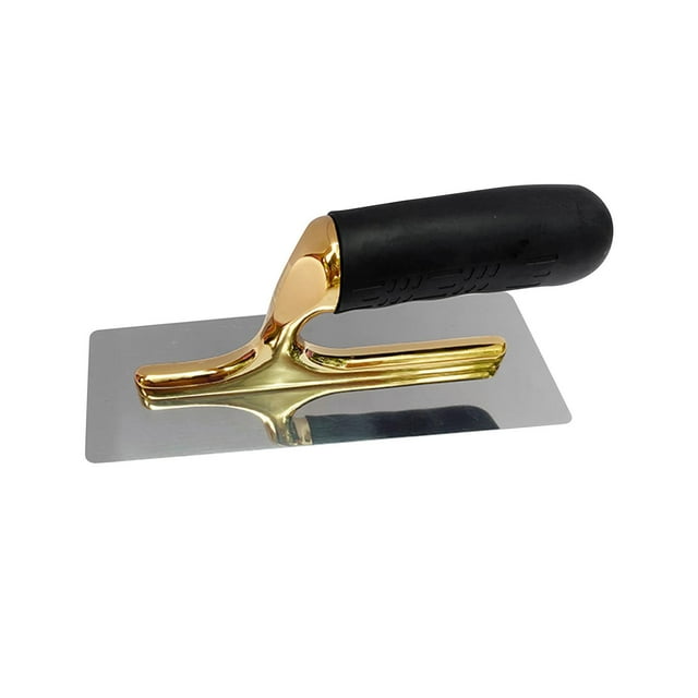 DOLITY Drywall Trowel Soft Handle Stainless Steel Plaster Cement Putty Finishing Trowel 20cm