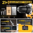thumbnail image 4 of Taladro inalámbrico AOWEI 20V sin escobillas 40 N·m con 2 baterías, 4 of 8