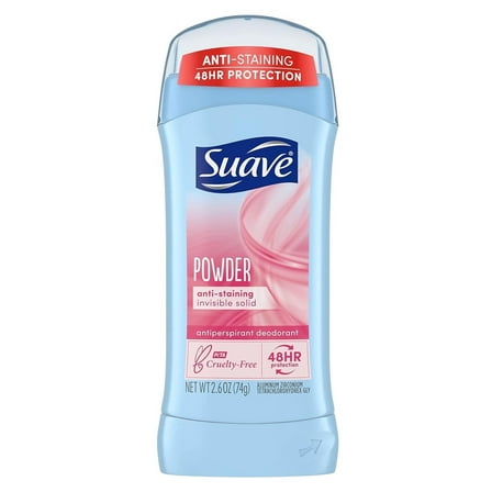 Suave Deodorant 48Hr Powder Invisible Solid, 2.6oz