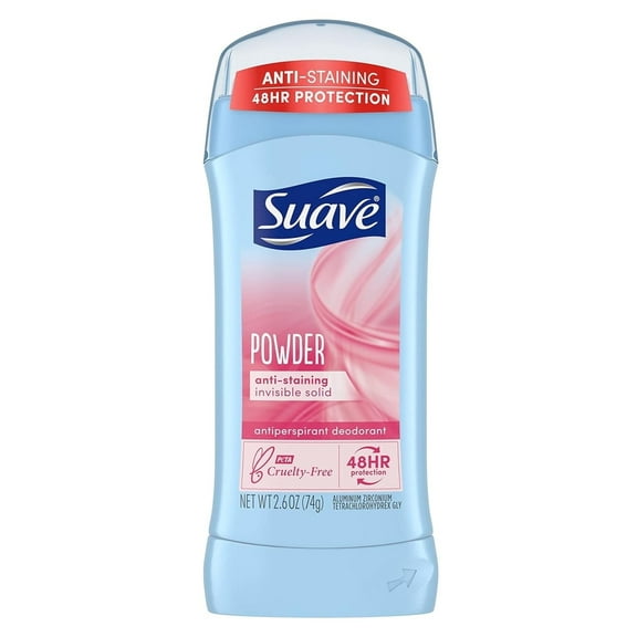 Suave Deodorant 48Hr Powder Invisible Solid, 2.6oz