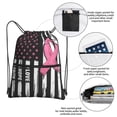 thumbnail image 3 of Naloa Ribbon Breast Cancer Awareness Drawstring Backpack String Bag Cinch Water Resistant for Gym Shopping Sport Yoga, 3 of 6