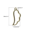 thumbnail image 2 of Uxcell Wing Shaped Alloy Open Back Bezel Pendants DIY Hollow Resin Frame, Bronze 10 Pack, 2 of 5