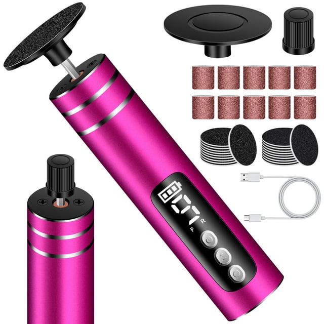 Eliminador eléctrico de callos EAONE 2 en 1 para pies y manos, color rojo rosa