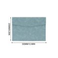 thumbnail image 3 of File Folder,Waterproof Document Pouch,Faux Leather File Organizer with Magnetic Snap for Thin A4 Document Storage,Meeting Documents Arrangement,Blue, 3 of 8