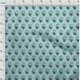 thumbnail image 4 of oneOone Velvet Turquoise Blue Fabric Block Sewing Material Print Fabric By The Yard 58 Inch Wide, 4 of 7