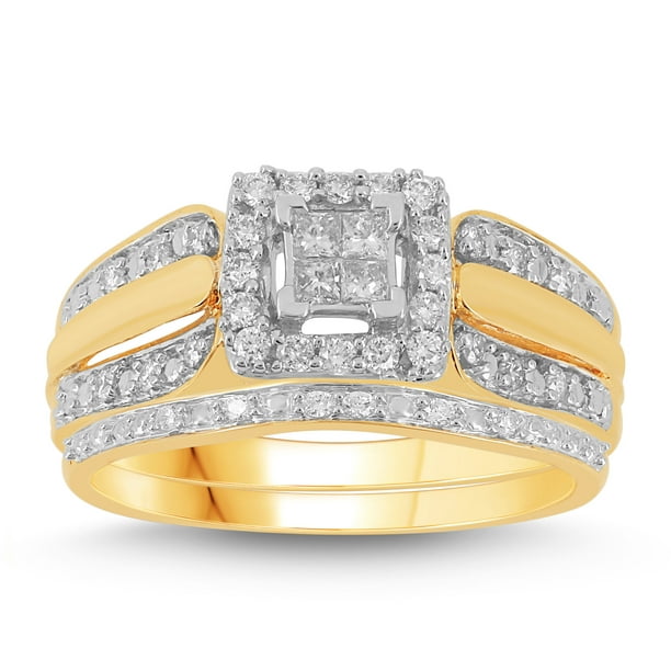 Unique Massive Diamond Engagement Ring 3ct 14K Yellow Gold 205188