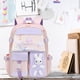 thumbnail image 4 of Xihbxyly Mochila Escolar de Conejito, Soporte Ergonómico para La Columna, Diseño Ligero y Duradero, Gran Capacidad de Almacenamiento, Temática Divertida y Colorida, Ideal para Niños de 1.º a 6.º Grad, 4 of 5