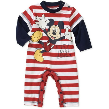 Disney Newborn Boys' Mickey Hangdown Romper