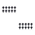 thumbnail image 1 of Paquete de 10 Tornillos de Lengüeta de Tambor Naiovety Negro WC23, 1 of 6