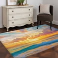 thumbnail image 3 of 3'x5' Area Rugs, Beach Sky Indoor Outdoor Area Rug for Living Room Bedroom, Oil Painting Modern Artwork Colorful Washable Bathroom Rugs Kitchen Floor Carpet Mats Home Decor Aesthetic, 3 of 8
