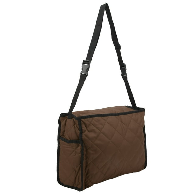 Wheelchair Bag, Quilted Cotton Wheelchair Hanging Storage Bag Multipurpose Convenient Lightweight For Trolley Brown