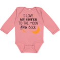 thumbnail image 3 of Inktastic I Love My Sister To The Moon and Back Boys or Girls Long Sleeve Baby Bodysuit, 3 of 5