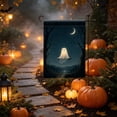 thumbnail image 4 of Halloween Garden Flag 12x18 Double Sided, Ghost Cat Pumpkin Yard Flag | Small Outdoor Decor Flag for Farmhouse Porch Lawn Home Decor (Navy), 4 of 6