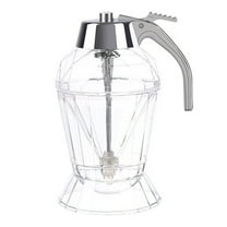 Shoreew 180ML Kitchen Honey Dispenser with Stainless Steel Cover No Drip Glass Diamond Shape Leakproof Syrup Dispenser Olive Oil Bottle Sauce Vinegar Container