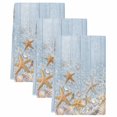 thumbnail image 2 of Starfish Summer Beach Kitchen Towels Set of 3, Coastal Ocean Wooden Sea Shell Absorbent Dish Towels for Kitchen, Microfiber Hand Towel, Quick Drying Tea Towel for Cleaning Decorative Dishcloths, 2 of 7