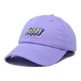 thumbnail image 4 of DALIX Colorful Happy Hat Mens Womens Embroidered Baseball Cap in Lavender, 4 of 6