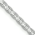 thumbnail image 1 of 14k White Gold 16 Inch 3mm Concave Anchor Chain Necklace Pendant Charm, 1 of 9