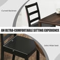 thumbnail image 5 of Topcobe Set of 2 Wood Dining Chairs with Solid Rubber Wood Legs, Indoor Outdoor Chairs Patio Chairs Kitchen Chairs for Living Room, Black, 5 of 8