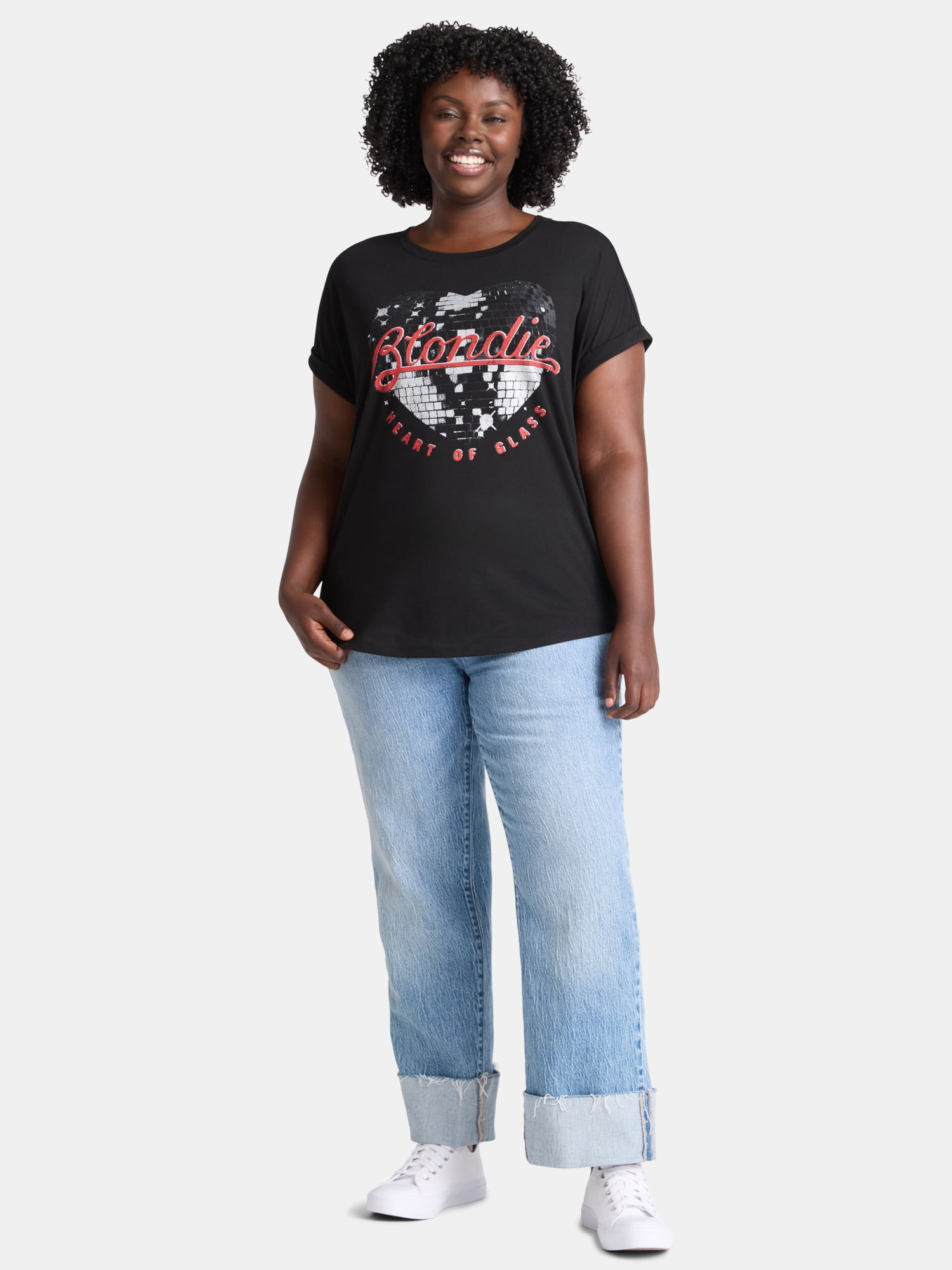 Terra & Sky Women's Plus Size Blondie Band Graphic Tee, Sizes 0X-4X