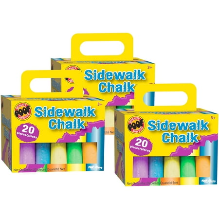 POOF 20-Piece Sidewalk Chalk, 3pk