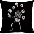 thumbnail image 2 of Halloween Jack O Lantern Decorative Throw Pillow Covers 18 x 18 Set of 4, Spooky Face Mummy Black Cat Fran.kens-tein Cushion Case Decor, 2 of 4