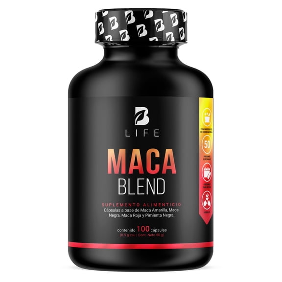 Complejo de Maca 100 Cápsulas B Life Maca Blend Cápsulas