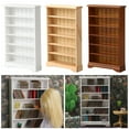 thumbnail image 2 of YIFAEUX Dollhouse Mini Bookcase Shelf 1/12 Scale White Modern Living Room Furniture for Dolls House Library Office Decor Miniature Wood Display Stand, 2 of 7