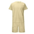 thumbnail image 4 of Men Short Sets 2 Piece Men's T Shirts Short Sleeve & Shorts Men Summer Outfits Beach Clothes Mens Matching Set, 4 of 8