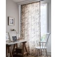 thumbnail image 2 of Nvzi Vintage Floral Print Cotton Linen Window Curtain Panel with Tassels Boho Farmhouse Room Darkening Curtain Panel for Bedroom Living Room, 1 Piece (59"x87",Flower), 2 of 5