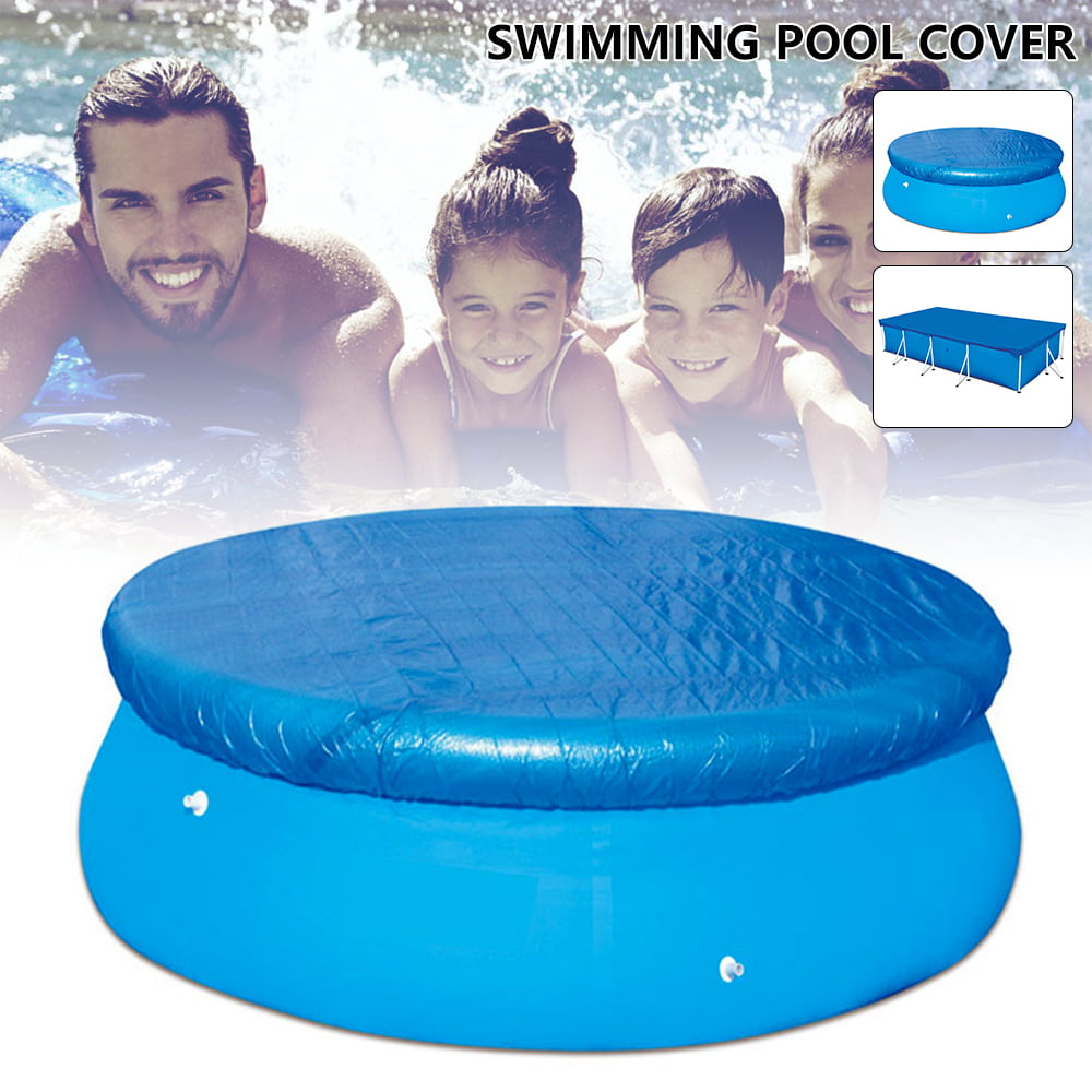 Swimming Pool Cover Durable Pool Dust Cover Rainproof Pool Cover for Rectangular Above Ground Swimming Pools