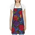 thumbnail image 3 of Yiaed Wild Berries Print Kitchen Apron with Hand Wipe Pockets,Big Pocket,Aprons for Women with Pockets, Waterproof for Cooking Baking, 3 of 7