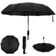 thumbnail image 5 of YumSur Compact Travel Umbrella,10 Ribs Reinforced Windproof Folding Reinforced Canopy Umbrella Auto Open and Close Button for Men & Women, 5 of 6
