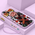 thumbnail image 4 of Funda de teléfono de Anime My Hero Academia para Apple iPhone, 15, 14, 13, 12, 11 Pro Max Plus, 8, 7, SE, funda líquida con Capa de cuerda izquierda, 4 of 5