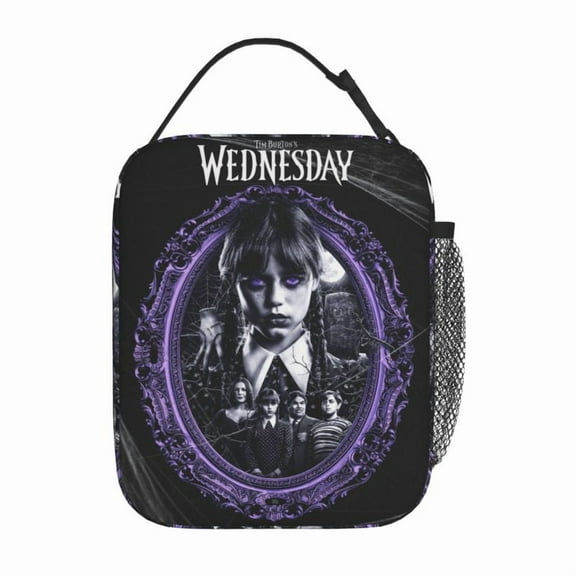 Wednesday Addams Lunch Bag For Women Men Lunch Tote Bags Reusable Insulated Lunch Box Large Capacity Reusable Insulated Cooler For Work Picnic Travel