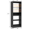 thumbnail image 4 of 25'' Freestanding Closet System - iSunirm Small Closet Organizer with 2 Hanging Rods & Shelves, Walk In Closet System for Home & Closet, Sturdy Garment Rack, 25''W x 16''D x 80''H, Black, 4 of 8
