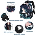 thumbnail image 3 of Starry Unicorn Cute Book Bag with Adjustable Shoulder Strap, Large Capacity, Printed Design - Cute Accessories Backpack, 3 of 6