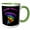 Green/White, variant on 3drose, Cool Colorful Tornado Storm Chaser Wind and Nature Cartoon, 15oz Mug