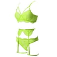 thumbnail image 7 of Everyday Bras for Women Lace Lingerie Set with Garter Silk Sleep Set Lace Sexy Lace Lingerie Set for Women Lace Garter Lingerie Set with Stockings Bunny Undies Lace Bras for Women Set Sexy Green M, 7 of 7