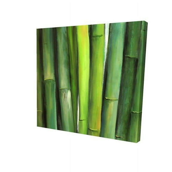 Begin Home Decor 2080-1616-LA97 16 x 16 in. Green Bamboo-Print on Canvas