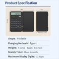 thumbnail image 5 of Calculadora Portátil con Bloc de Notas, Pantalla Grande de 12 Dígitos y 2 Líneas, Recargable con Energía Solar, para Oficina., 5 of 5